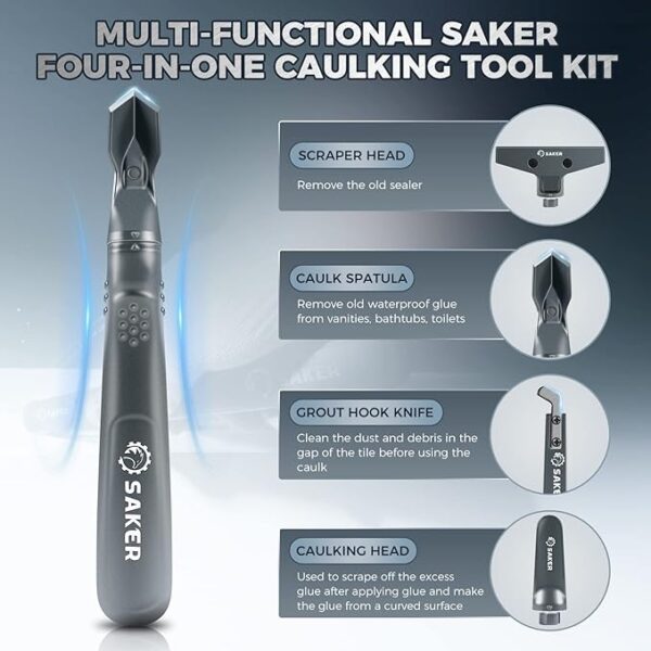 Best deal (LIMITED TIME)  25% OFF   Saker 4 in 1 Caulking Tool Kit-Aluminum Sealant - Image 2
