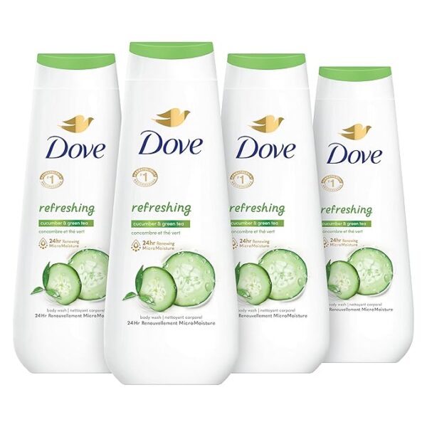 Amazon Top brand deal for limited time 9% OFF  Dove Body Wash Refreshing Cucumber and Green Tea 4 Count
