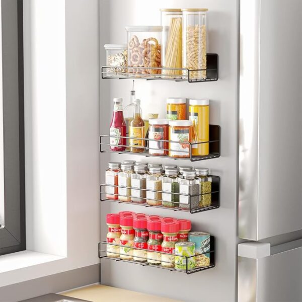 Amazon Price Drop  50% OFF, 4 Pack Magnetic Spice Rack for Refrigerator