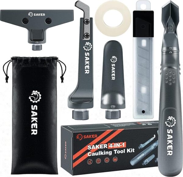 Best deal (LIMITED TIME)  25% OFF   Saker 4 in 1 Caulking Tool Kit-Aluminum Sealant