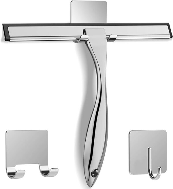 Amazon Price Drop  33% OFF,  All-Purpose Stainless Steel Shower Squeegee for Shower Glass Door