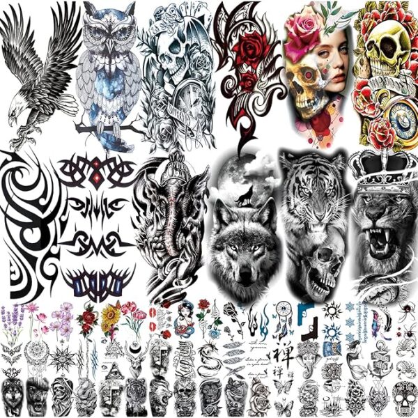 AMAZON TOP DEAL LIMITED TIME 10% OFF, 80 Sheets Temporary Tattoos Stickers