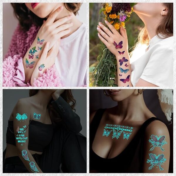 Amazon top deal 50% OFF, Cerlaza 30 Sheets Butterfly Temporary Tattoos for Adult Women