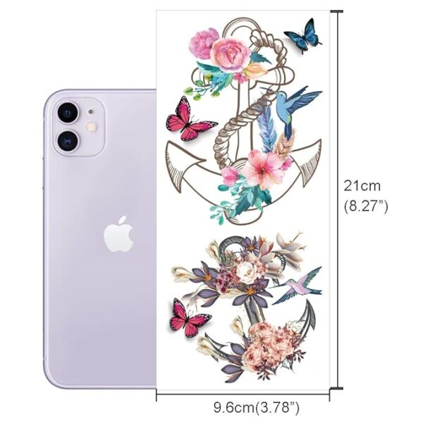 AMAZON DEAL 50% OFF, Large Rose Flower Arm Temporary Tattoos - Image 3