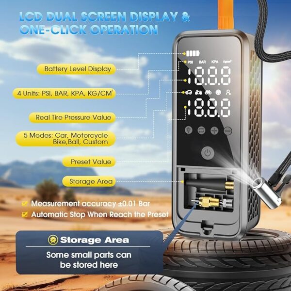 amazon deal for limit time 80% OFF Tire Inflator Portable Air Compressor - Image 3