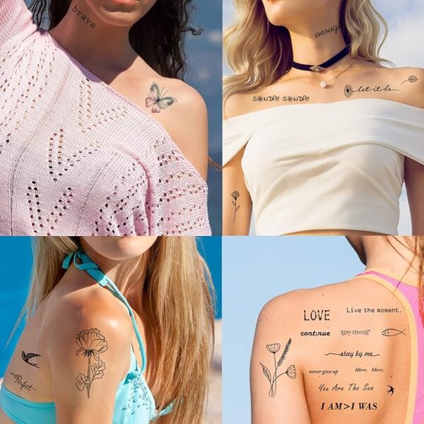 Amazon best deal for limited time 10% OFF,  100 Sheets Realistic Temporary Tattoos - Image 3