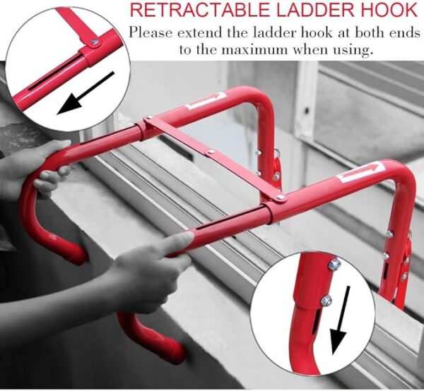 EXTENSION LADDER DEAL 26% OFF , Hausse Retractable 2 Story Fire Escape Ladder, 13 Feet - Image 4
