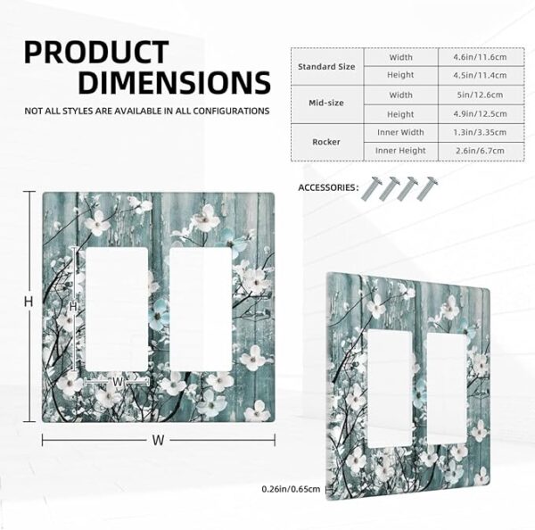amazon deal limit time 75% OFF Rustic White Flower Blue Wood Plank - Image 3