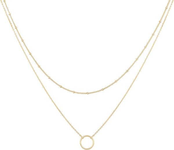 amazon best deal save upto 35%MEVECCO Layered Heart Necklace Pendant